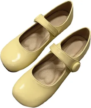 TN TANGNEST Women's Flats Classical Square Toe One Line Strap Mary Jane Flats Soft Slip On Flats