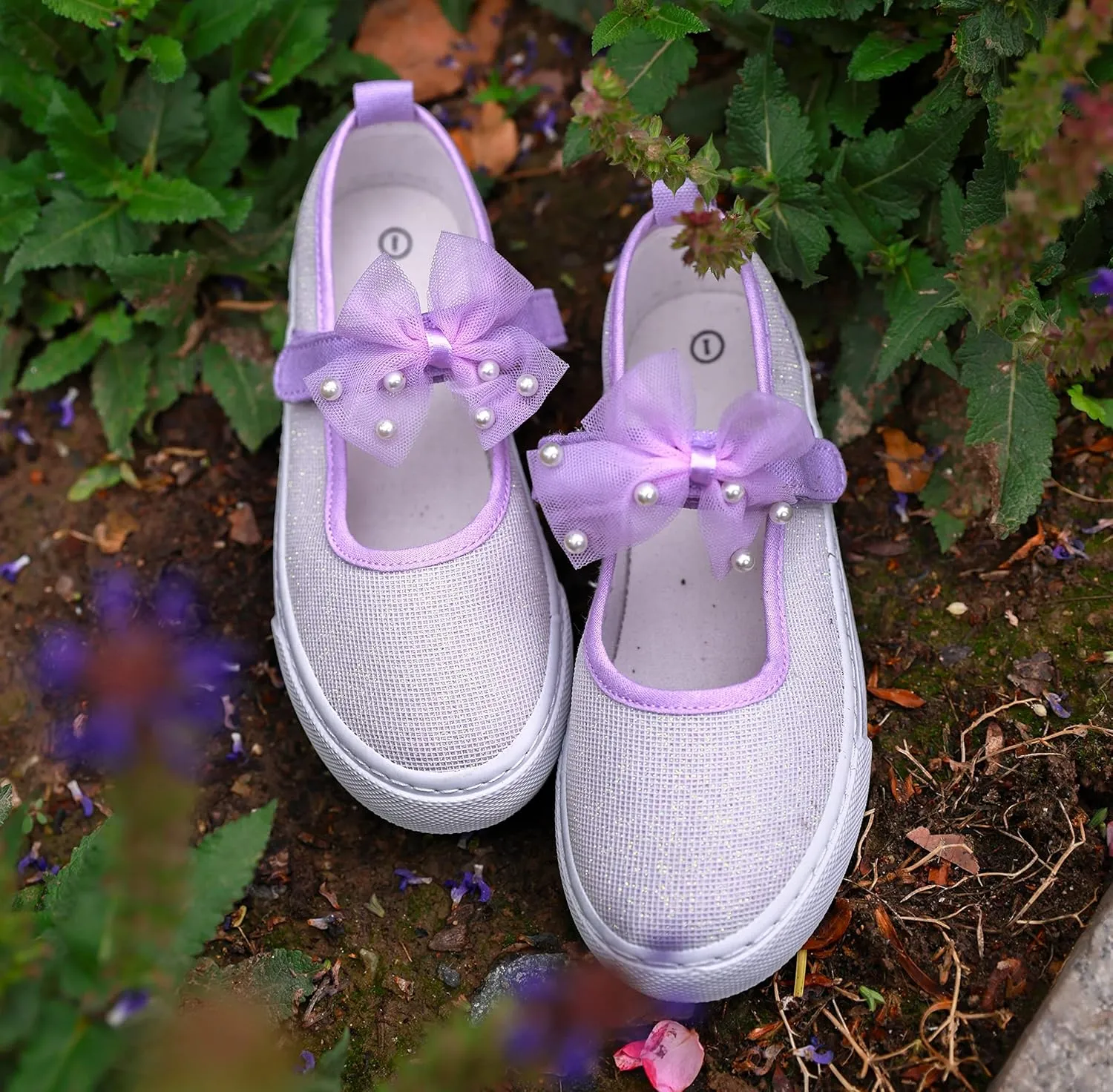Toandon Toddler Girls Sparkle Glitter Flats Sneakers Age 3-10