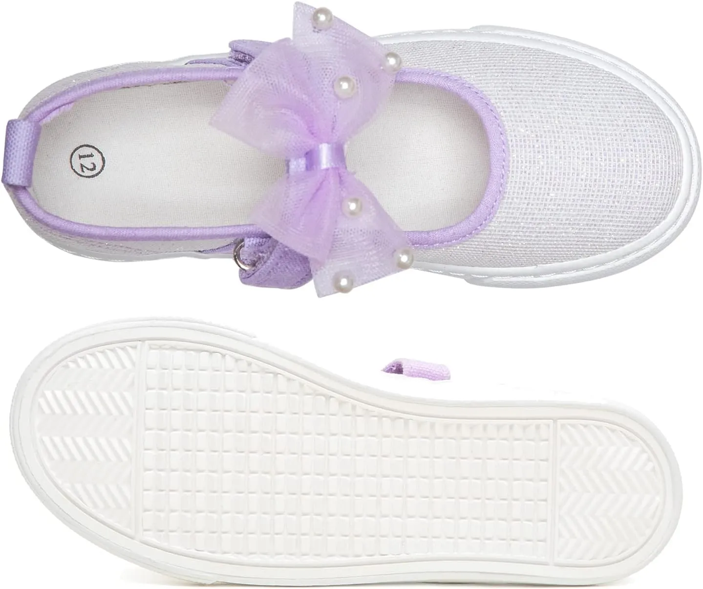 Toandon Toddler Girls Sparkle Glitter Flats Sneakers Age 3-10