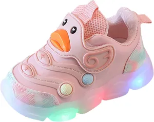 Toddler Boys Girls Led Light Up Sneaker Led Flashing Lightweight Mesh Breathable Sport Walking Running Shoes