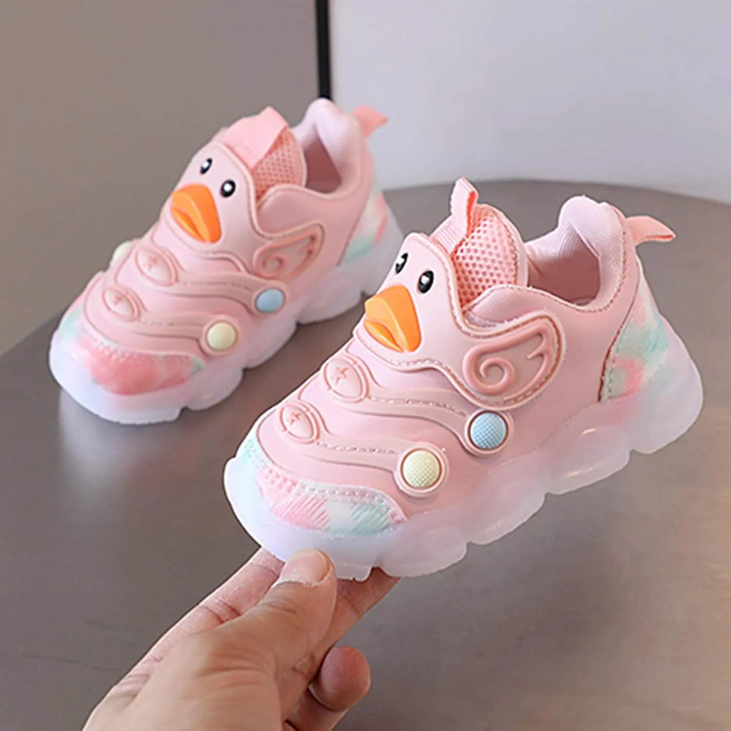 Toddler Boys Girls Led Light Up Sneaker Led Flashing Lightweight Mesh Breathable Sport Walking Running Shoes