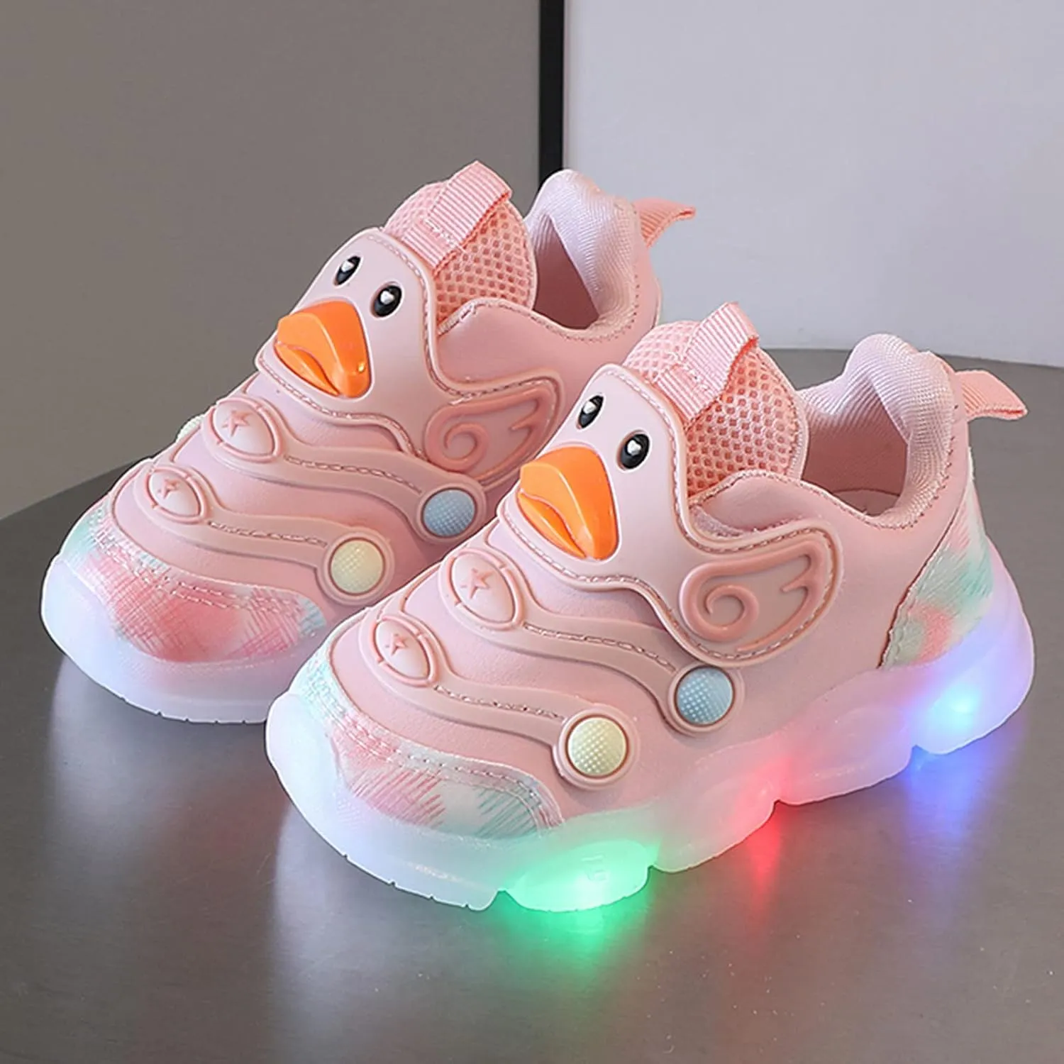 Toddler Boys Girls Led Light Up Sneaker Led Flashing Lightweight Mesh Breathable Sport Walking Running Shoes