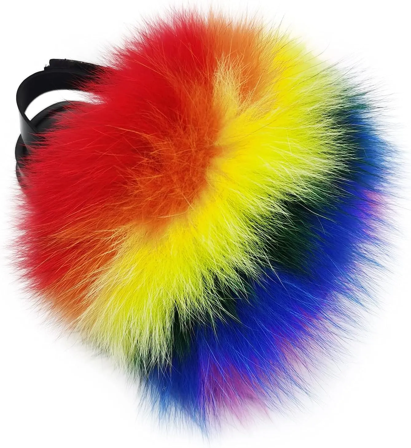 Toddler Fur Slides with Back Strap Kid's Furry Stylish Slippers Girl's Fluffy Fur Sandals Children's Flat PVC Soles Outdoor Open Toe Furry Shoes