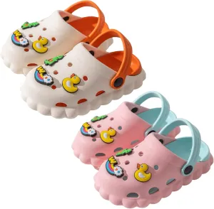 Toddler Kids Girls Boys Cartoon Garden Shoes Slipper Slides Lightweight Outdoor Indoor Infant Children Beach Pool Sandals 1/2 Pairs