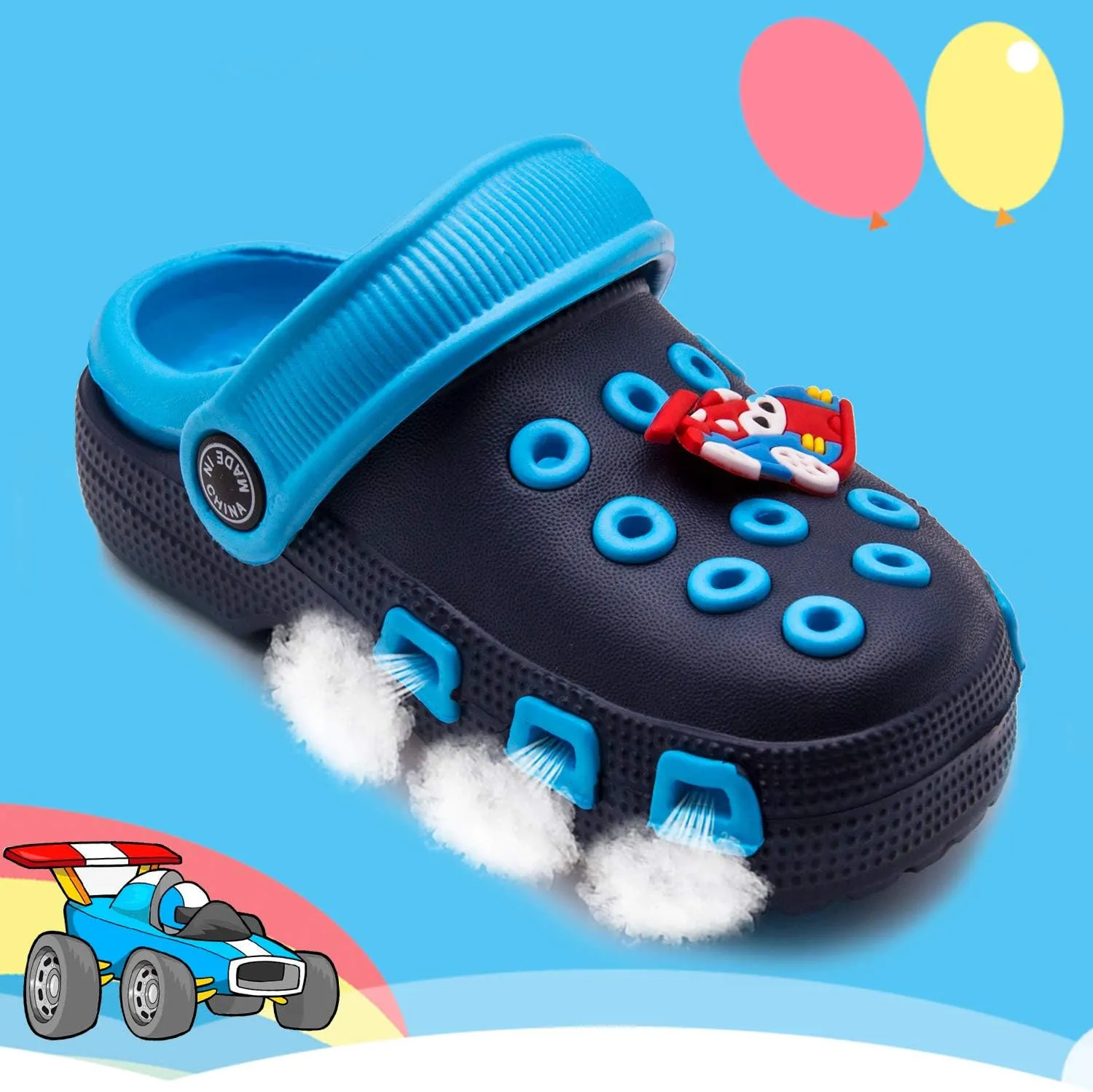 Toddler Little Kids Clogs Slip On Girls Boys Garden Clogs Summer Non-Slip Lightweight Slide Sandals Shoes Pool Shower Beach Slippers