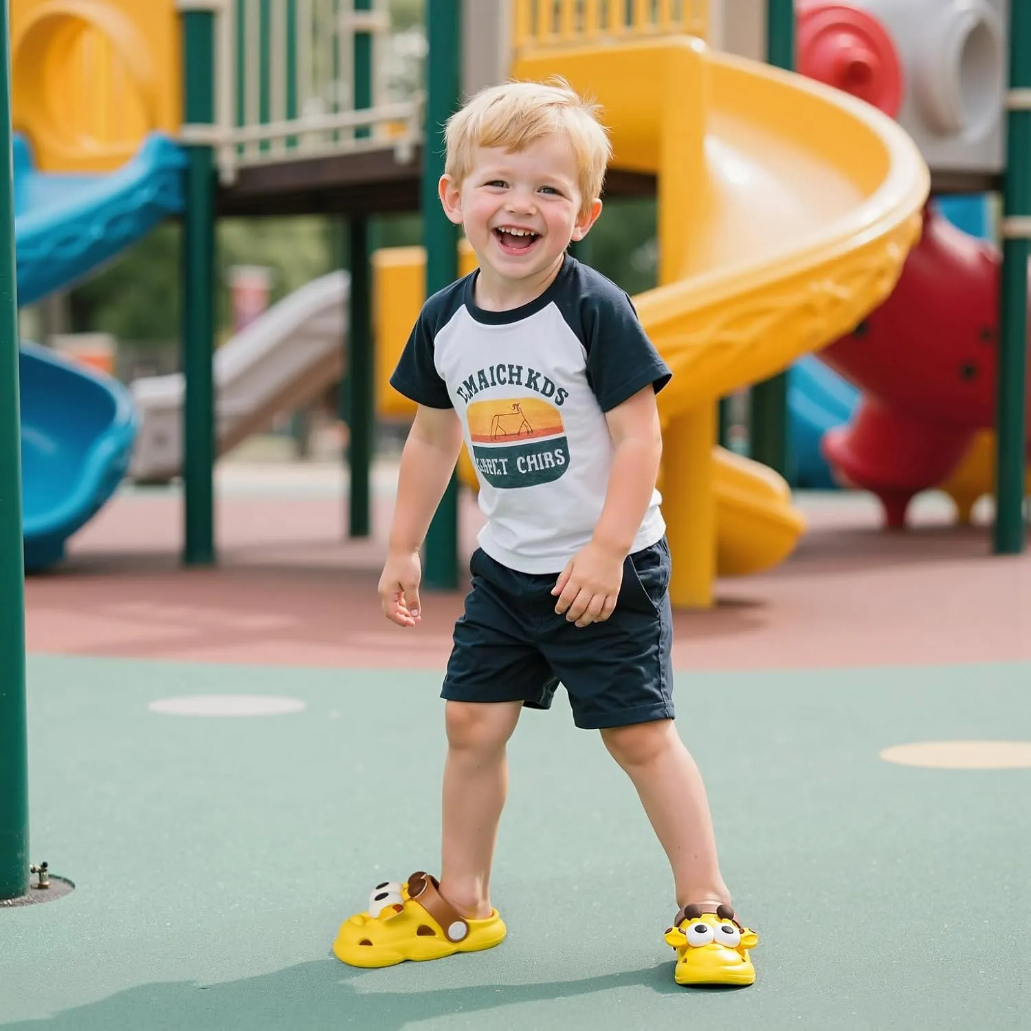 Toddler Sandals Baby Boys Girls Slip On Shoes Summer Breathable Quick-Dry Lightweight Slides Sandals Infant Outdoor Non-Slip Walking Shoes