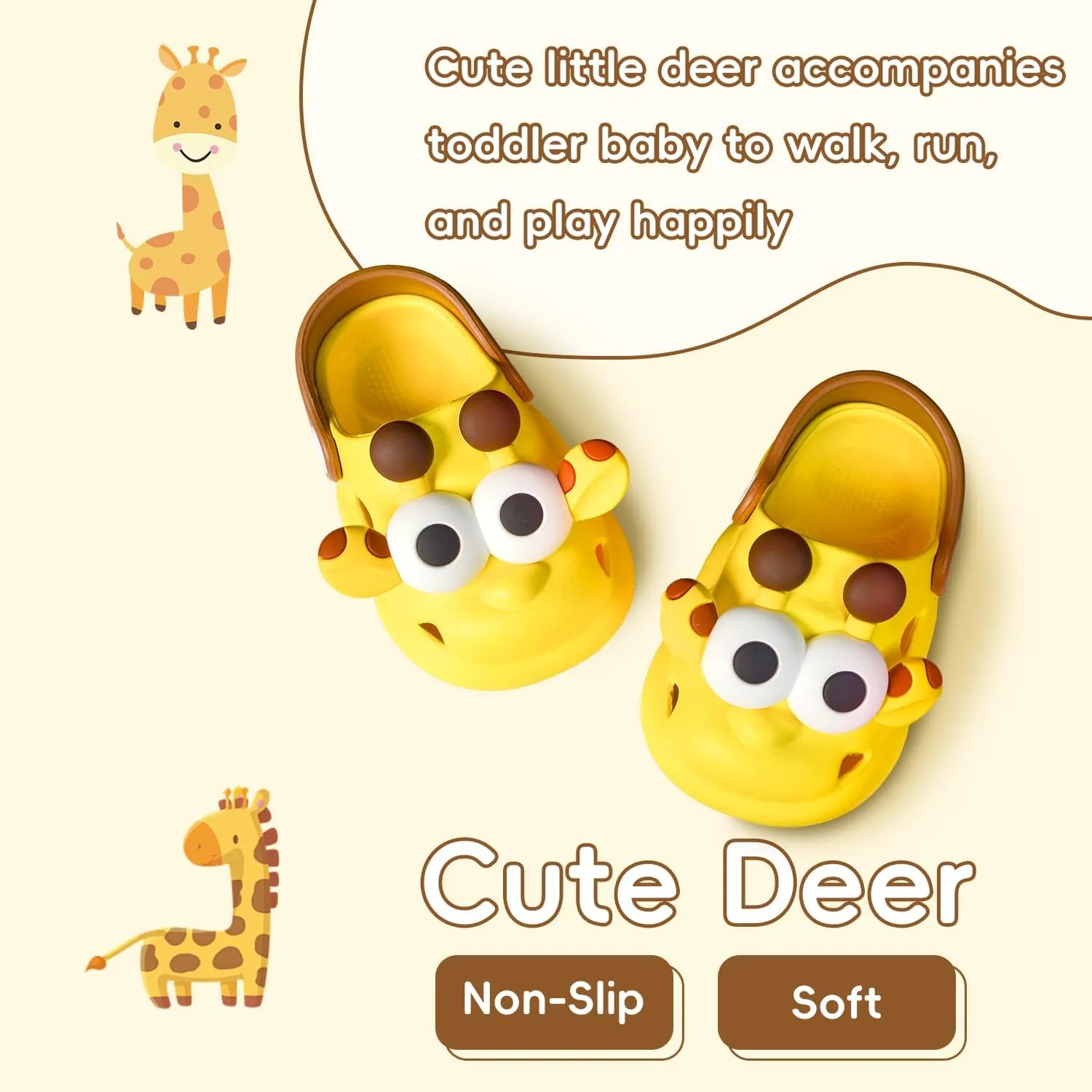 Toddler Sandals Baby Boys Girls Slip On Shoes Summer Breathable Quick-Dry Lightweight Slides Sandals Infant Outdoor Non-Slip Walking Shoes