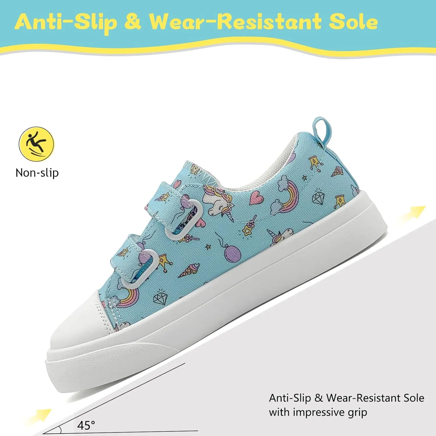 Toddler Shoes for Boys and Girls Low Top Adjustable Strap Kids Canvas Sneakers Walking Running Casual Shoes