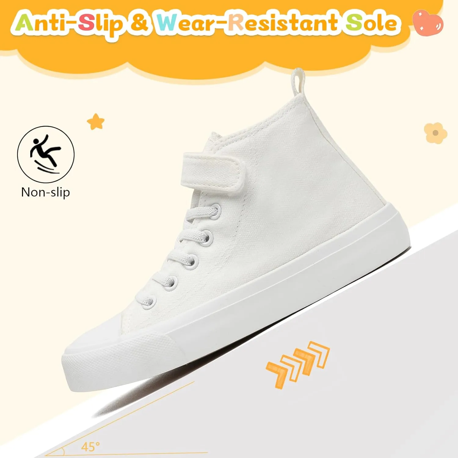 Toddler Shoes for Boys Girls, Kids Canvas Sneakers Classic Adjustable Strap Lace Up Comfortable Lightweight Running Walking Casual Shoes