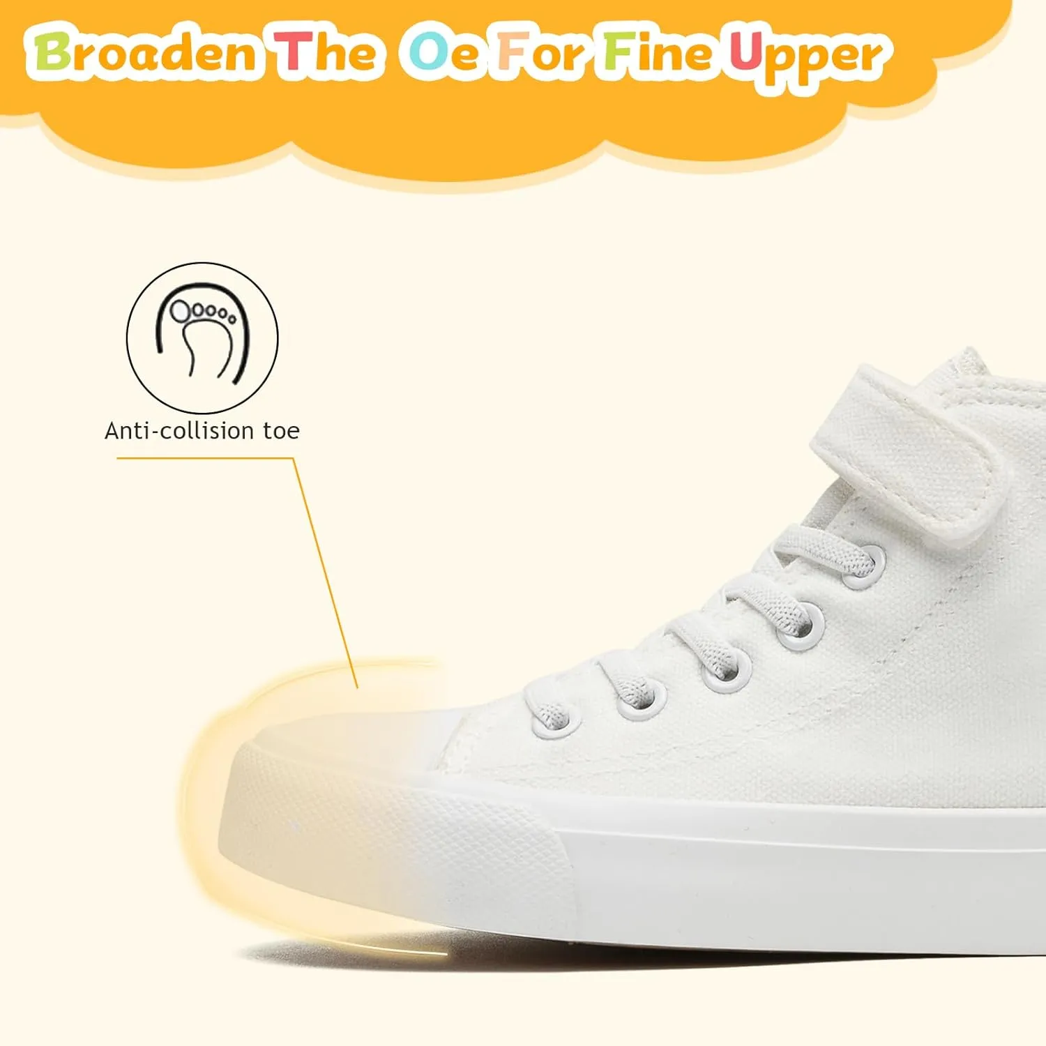 Toddler Shoes for Boys Girls, Kids Canvas Sneakers Classic Adjustable Strap Lace Up Comfortable Lightweight Running Walking Casual Shoes