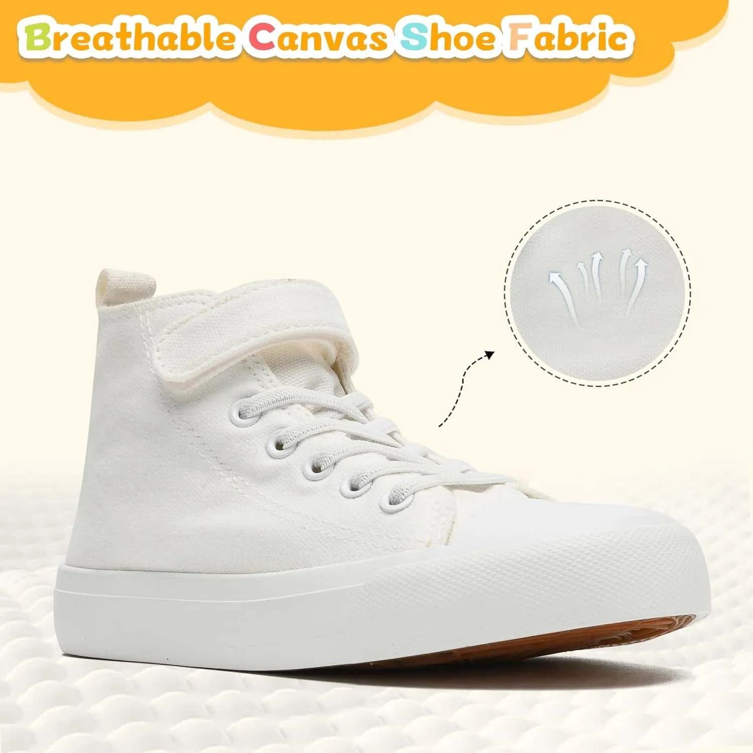 Toddler Shoes for Boys Girls, Kids Canvas Sneakers Classic Adjustable Strap Lace Up Comfortable Lightweight Running Walking Casual Shoes