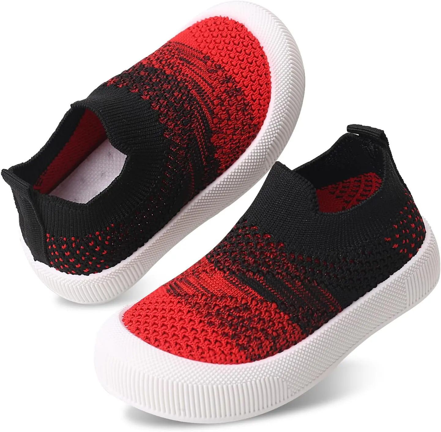 Toddler Summer First Walking Shoes Breathable Non-Slip Soft Sole Wide Toddler Shoes Tennis Sneakers Knitted Mesh Elastic Sock Shoes for Baby Boy Girl Outdoor Indoor Walker Shoes
