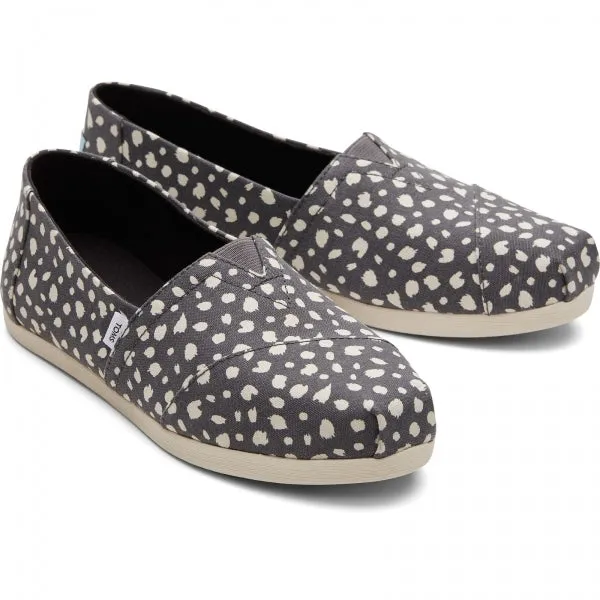 TOMS ALPARGATA WITH CLOUDBOUND Womens Slip-On Textile Espadrilles Dark Grey
