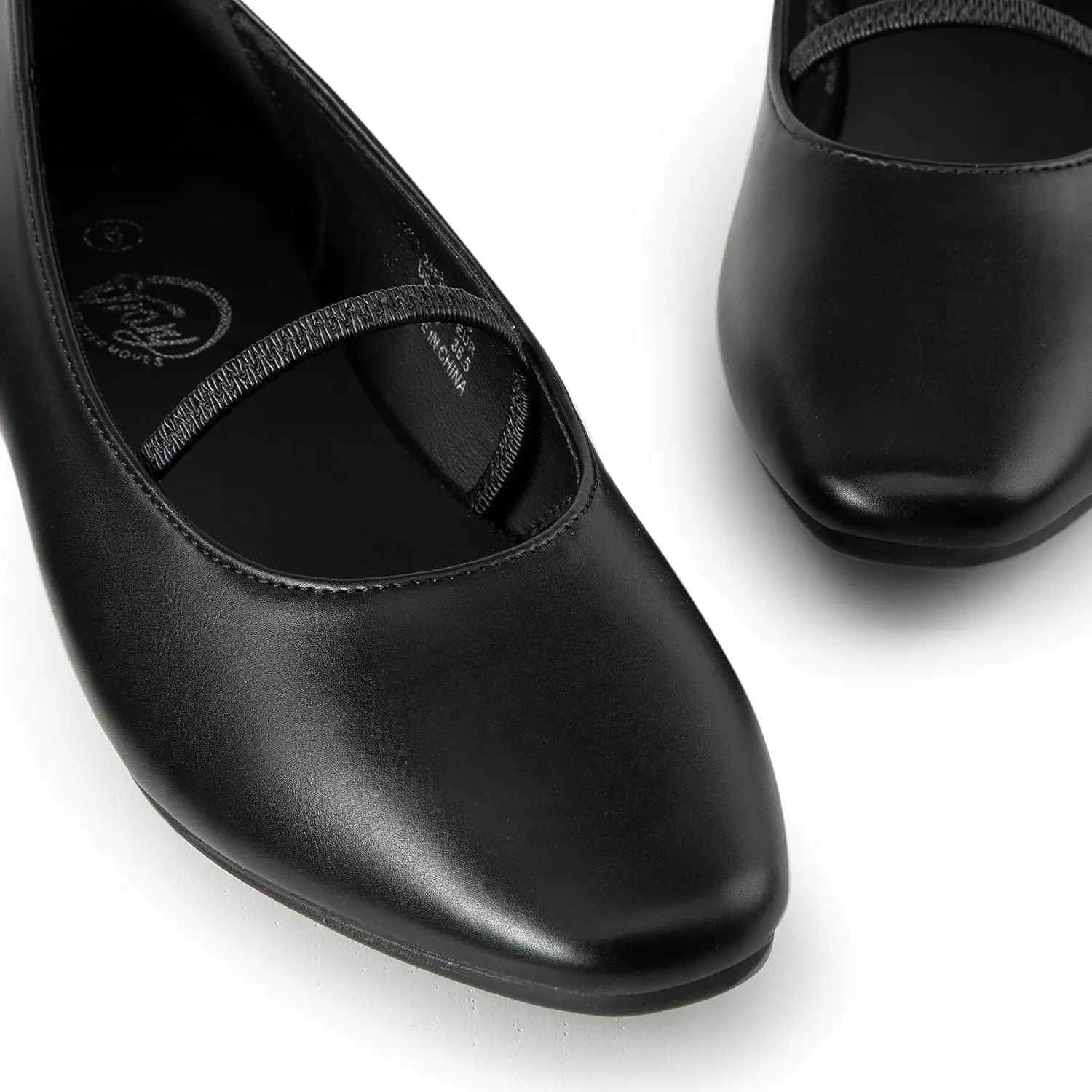 Trary Mary Jane Ballet Flats for Women - Comfortable Closed Toe Shoes With Strap