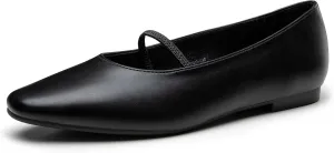 Trary Mary Jane Ballet Flats for Women - Comfortable Closed Toe Shoes With Strap