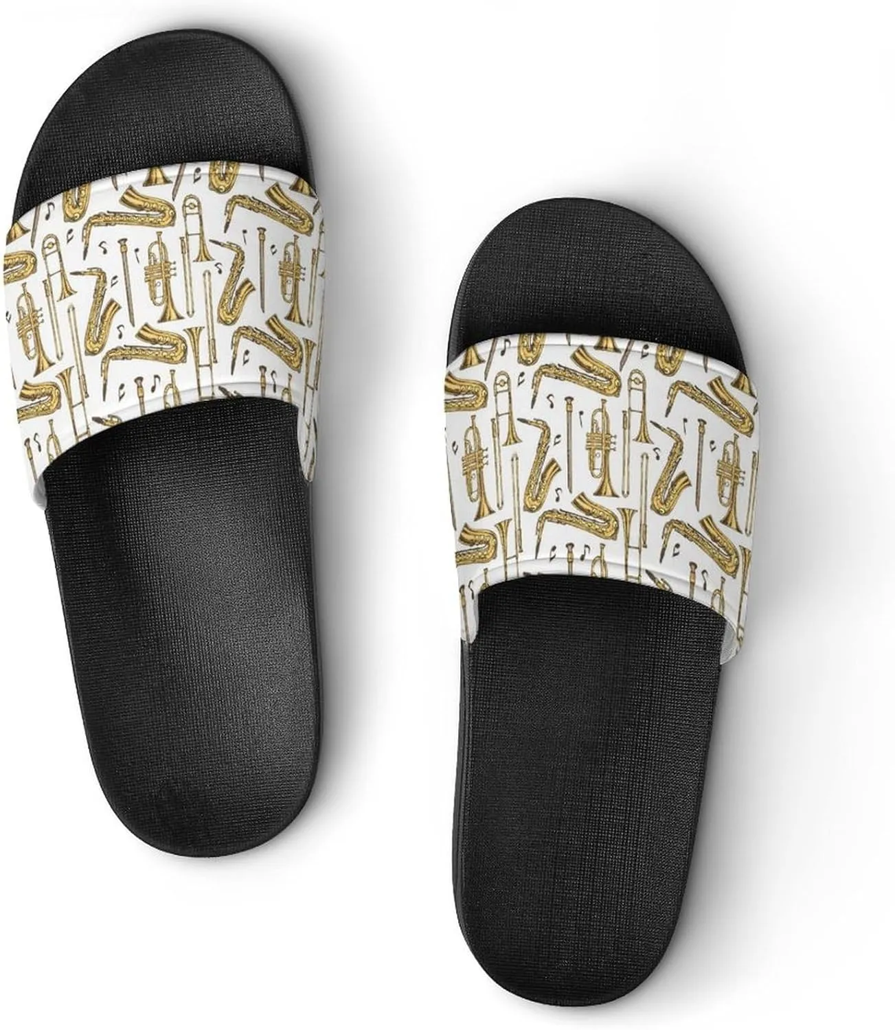 Trombone Music Instruments PVC Home Slippers Beach Shower Sandals Summer Non-Slip Outdoor Shoes for Men Women