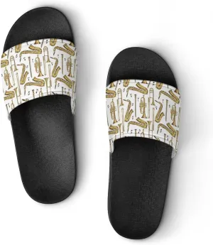 Trombone Music Instruments PVC Home Slippers Beach Shower Sandals Summer Non-Slip Outdoor Shoes for Men Women