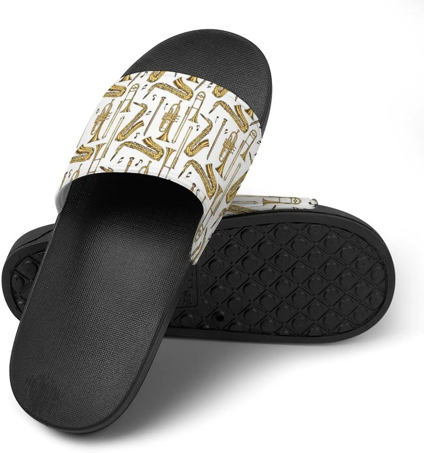 Trombone Music Instruments PVC Home Slippers Beach Shower Sandals Summer Non-Slip Outdoor Shoes for Men Women