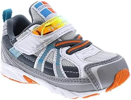 TSUKIHOSHI 3570 STORM Strap-Closure Machine-Washable Child Sneaker Shoe with Wide Toe Box and Slip-Resistant, Non-Marking Outsole - For Toddlers and Little Kids, Ages 1-8