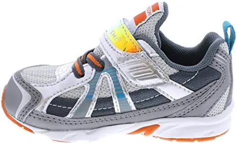 TSUKIHOSHI 3570 STORM Strap-Closure Machine-Washable Child Sneaker Shoe with Wide Toe Box and Slip-Resistant, Non-Marking Outsole - For Toddlers and Little Kids, Ages 1-8