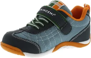 TSUKIHOSHI KAZ Kids Shoes - Strap-Closure Machine-Washable Kids and Toddler Shoes with Wide Toe Box & Slip-Resistant, Non-Marking Outsoles, Charcoal/Sea - 7 Little Kid (4-8 Years)