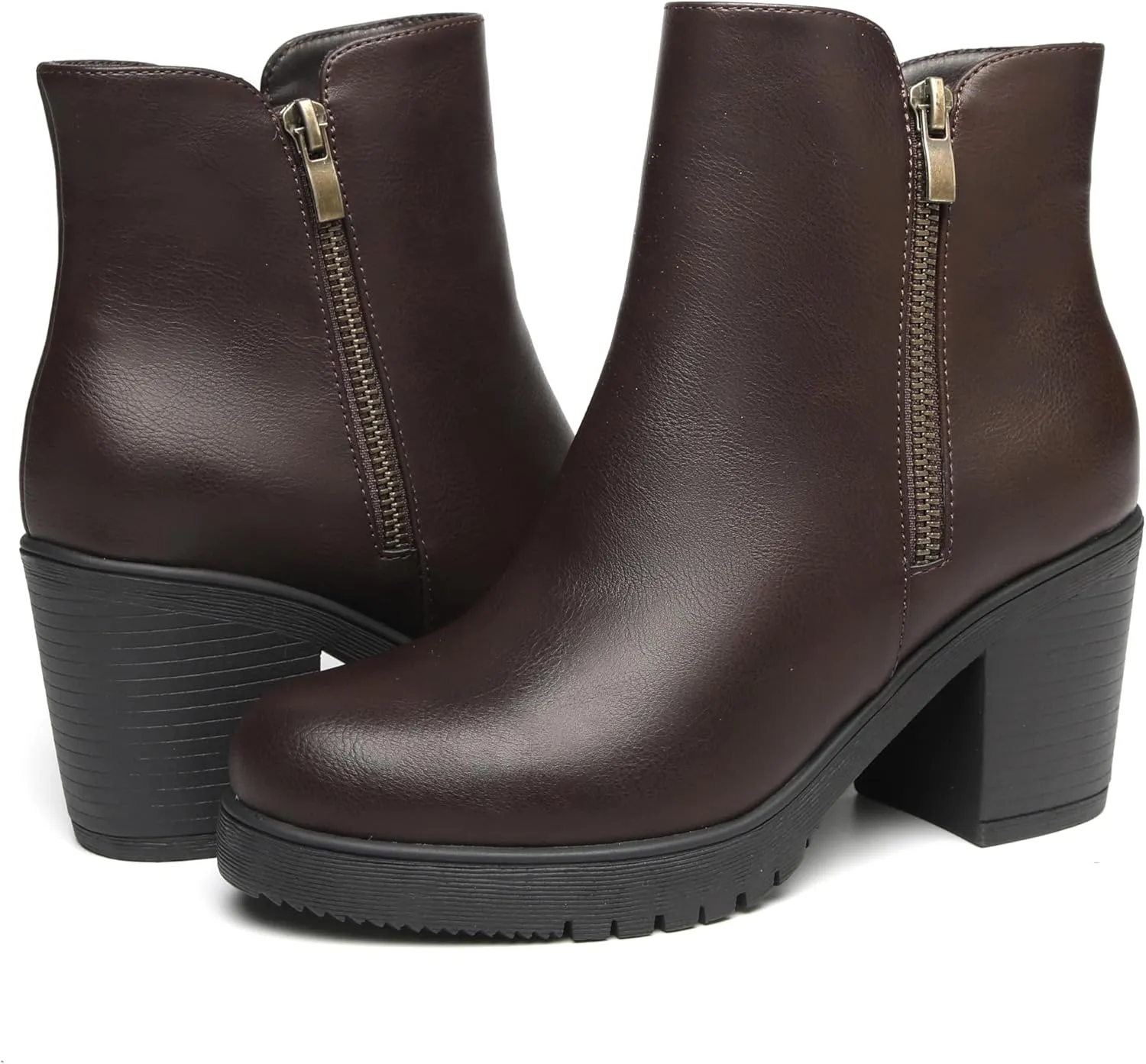 TYNDALL Women's Low Heel Platform Chunky Heel Ankle Boots Booties for Women