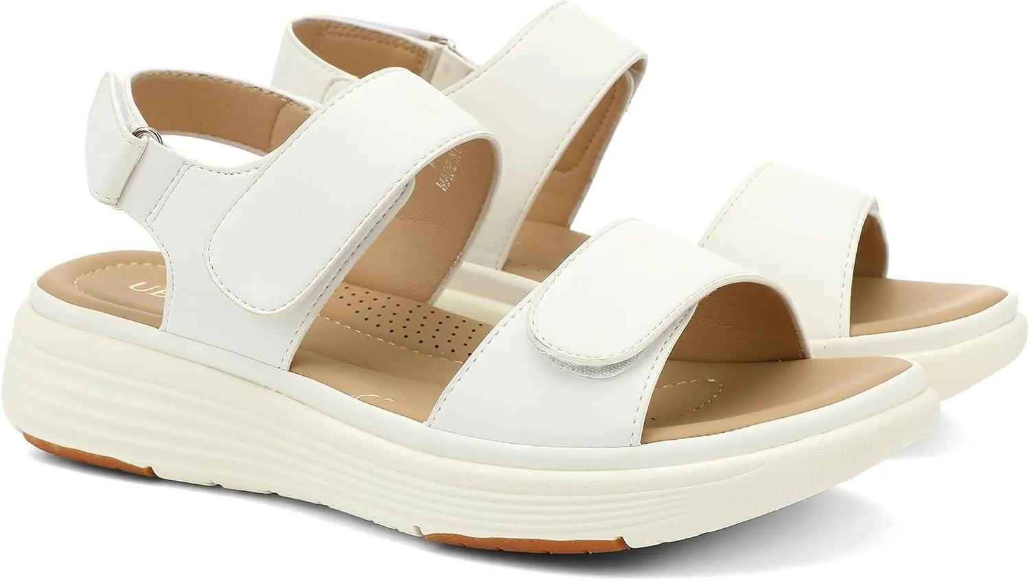 UBFEN Womens Platform Sandals Wedge Walking Comfortable Casual Adjustable Strap Lightweight Open Toe