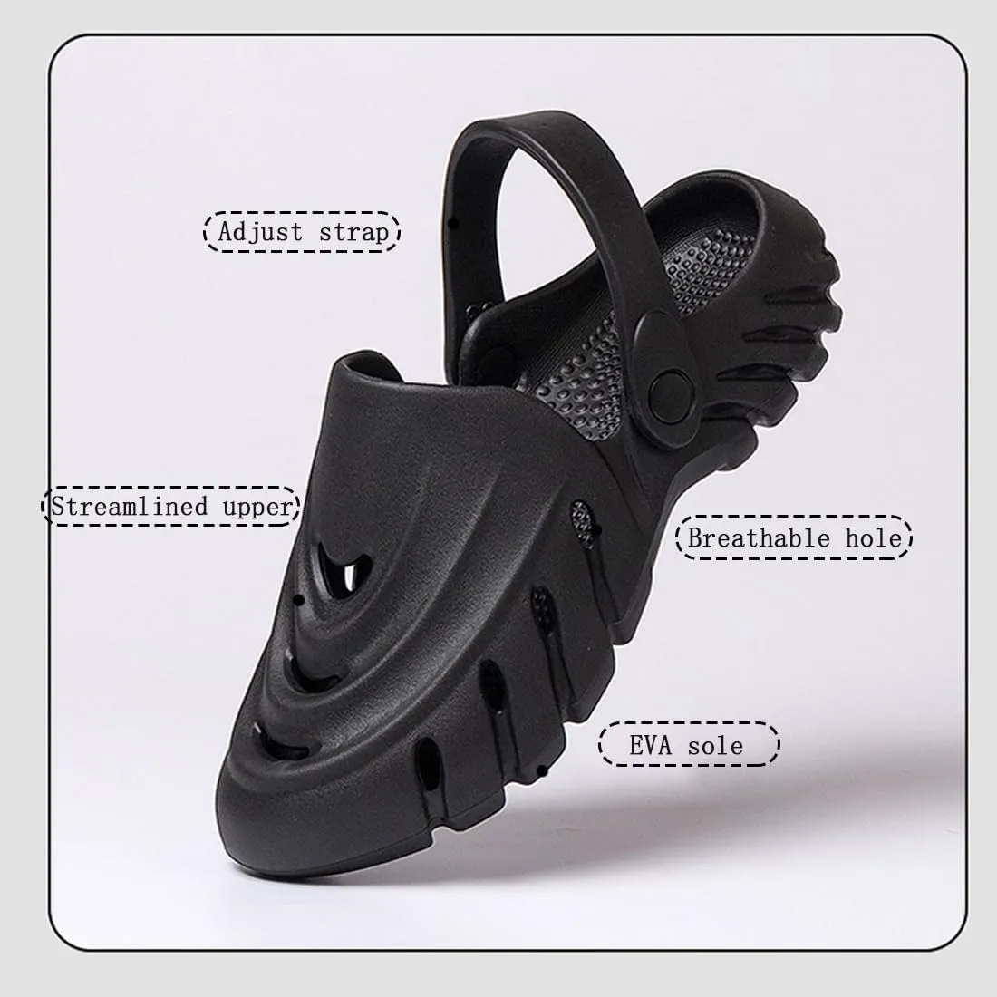 Unisex-Adult Casual Clogs EVA Summer Garden Clogs Slip-on Lightweight Comfortable Sandals for Indoor and Outdoor Beach Shoes Slippers