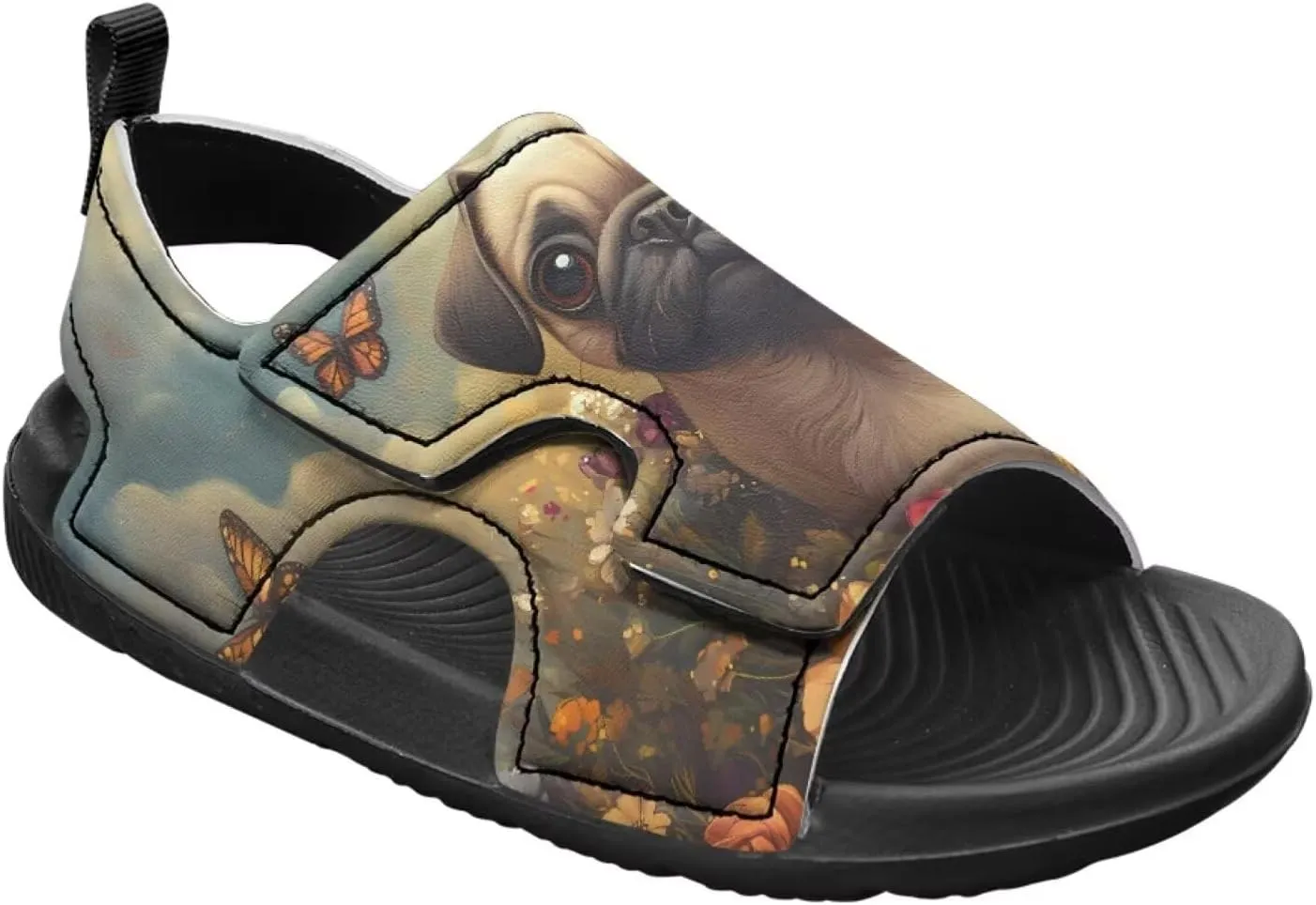 Unisex Child Sandals Open Toe Cute Summer Water Hiking Shoes for Boys Girls Sloth Sunflower Outdoor Sport Athletic Beach Sandals Adjustable Strap