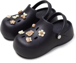 utune Women Platform Clogs with Strap Cute Summer Garden Shoes Ladies Beach Pool Sandals Thick Sole House Slippers Lightweight Non Slip