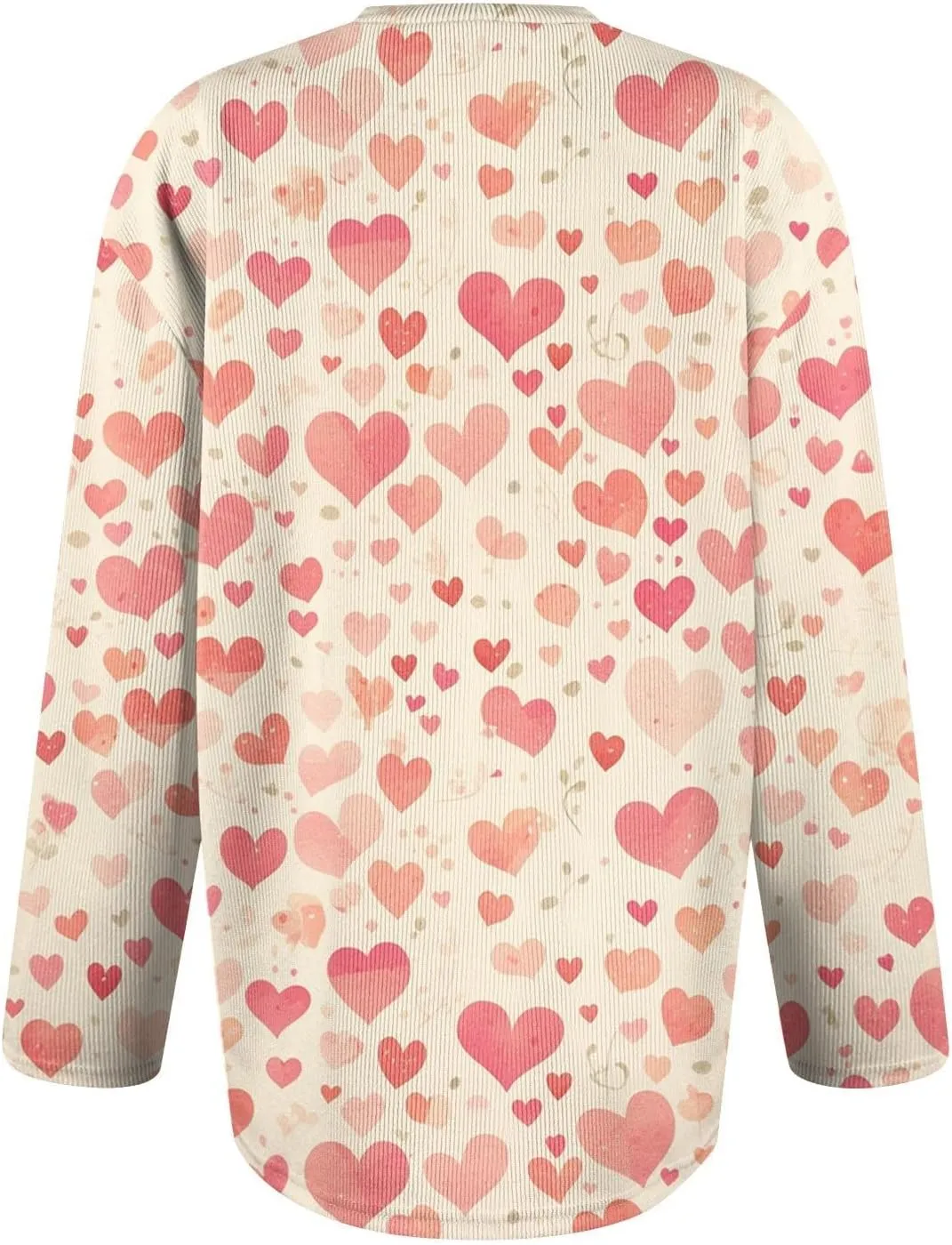 Valentines Cardigan for Women 2025 Lightweight Plus Size Cute Heart Print Long Sleeve Button Open Front Knit Sweater