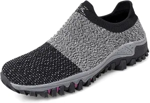 varskarc Women's Walking Shoes Slip on Sock Sneakers Non-Slip Breathe Running Shoes Lightweight Comfortable Casual Athletic Shoes