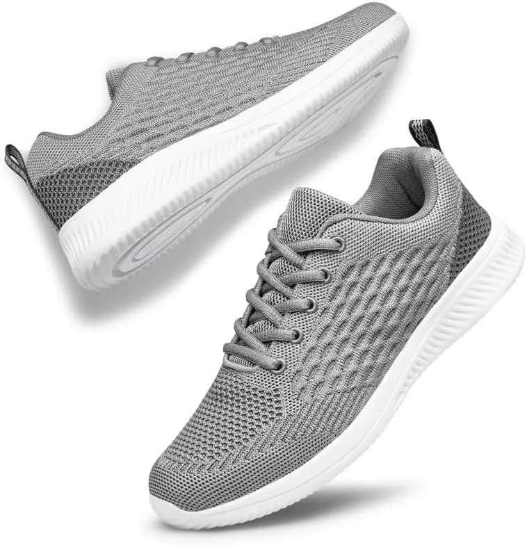 vibdiv Mens Lightweight Athletic Running Walking Gym Shoes - Slip on Casual Non Slip Fashion Sneakers Walking Shoe
