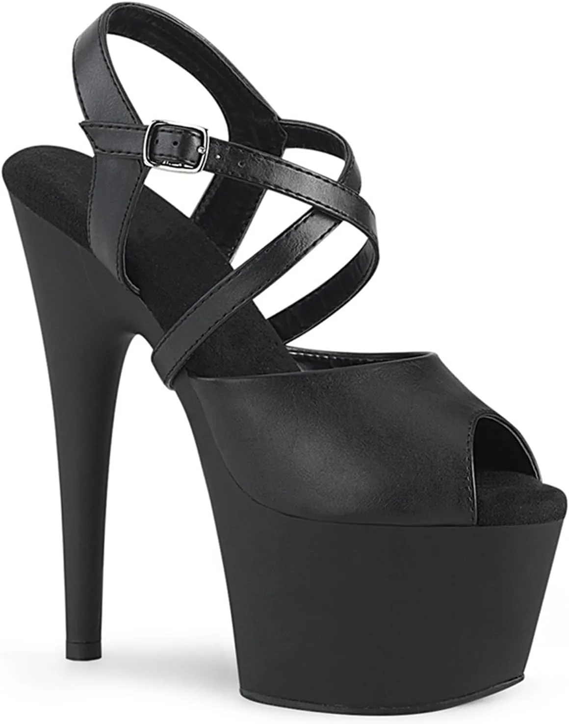 Vujkliy Women's 17 CM/6.6 in Stiletto Cross Strap Sandals Fish Mouth Waterproof Platform Nightclub Catwalk High Heel Sandals