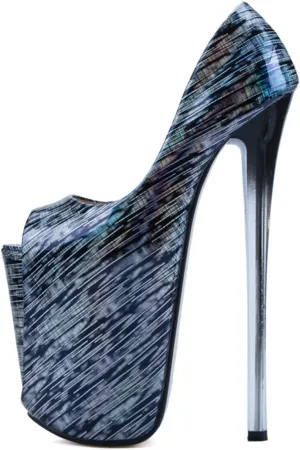 Vujkliy Women's Sandals Round Toe Platform Iron Stiletto Heel Fish Mouth Pumps Color Stitching High Heels Sexy Catwalk Nightclub 22CM/8.6IN Large Size Sandals