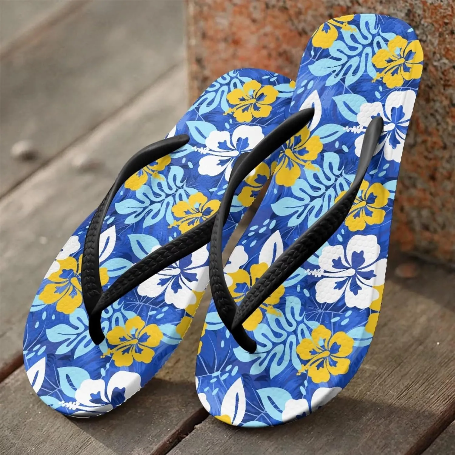 Walking Flip Flops Flat Sandal Yoga Mat Summer Beach Shoe Thong Slippers for Women with Arch Support
