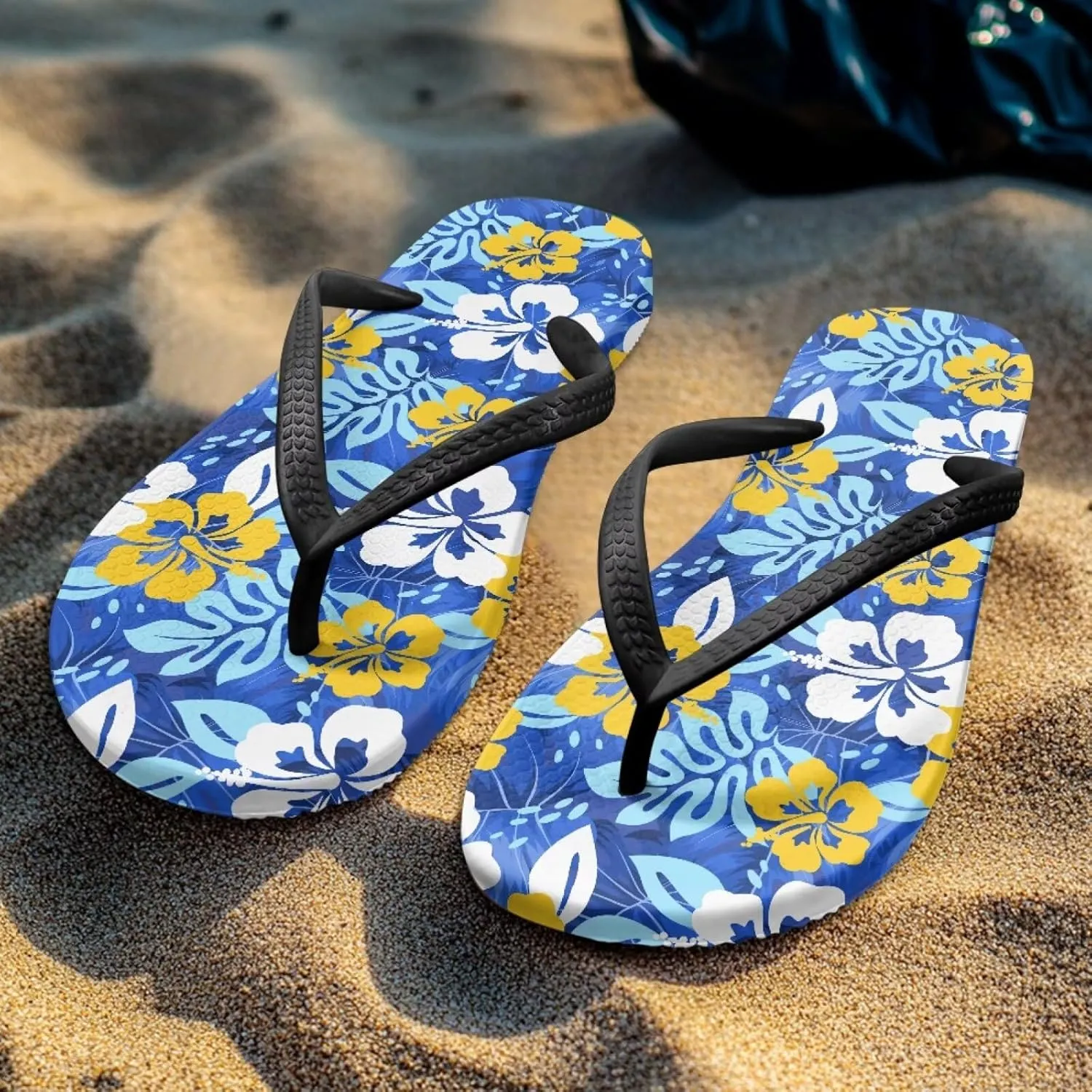 Walking Flip Flops Flat Sandal Yoga Mat Summer Beach Shoe Thong Slippers for Women with Arch Support