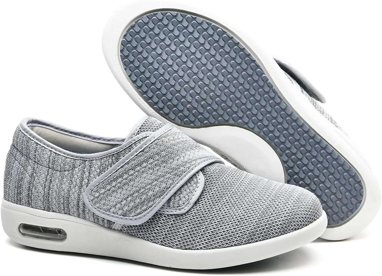 W&LESVAGO Women's Wide Width Diabetic Shoes, Breathable Lightweight Walking Sneakers for Edema Arthritis Swollen Feet