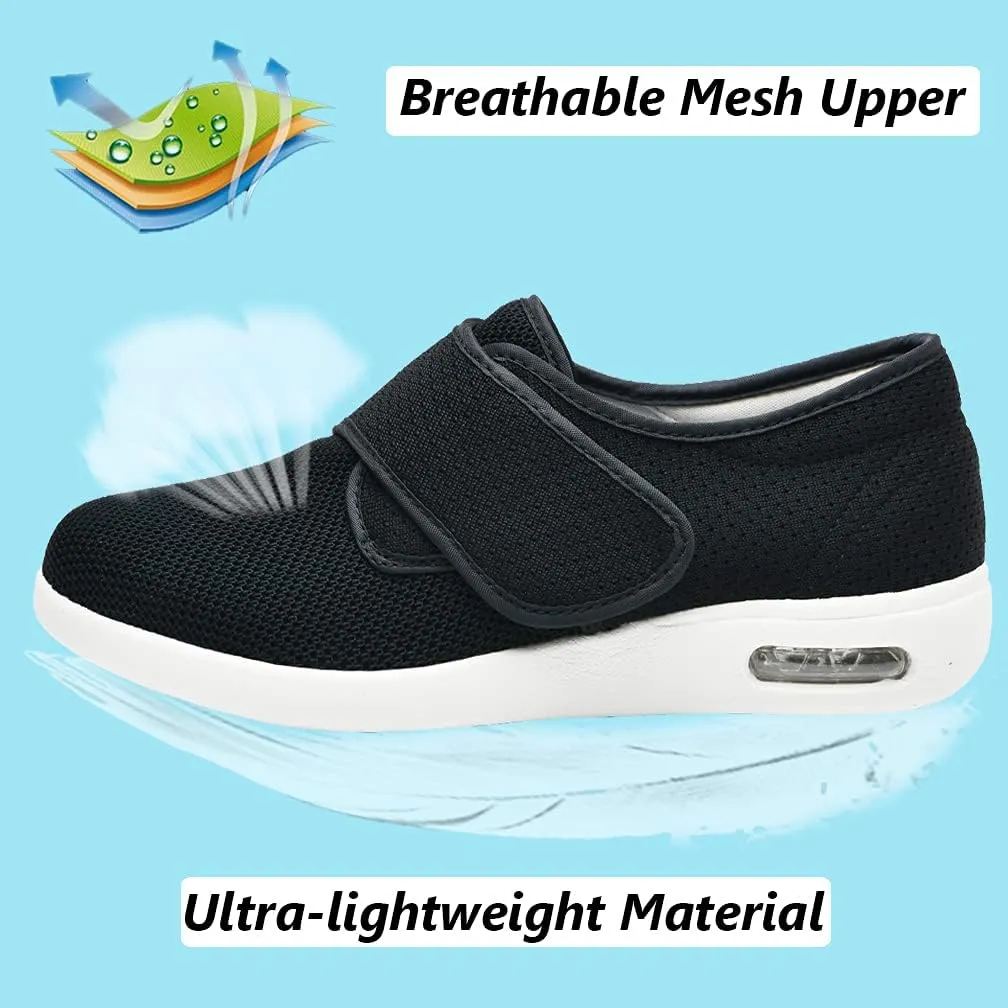 W&LESVAGO Women's Wide Width Diabetic Shoes, Breathable Lightweight Walking Sneakers for Edema Arthritis Swollen Feet