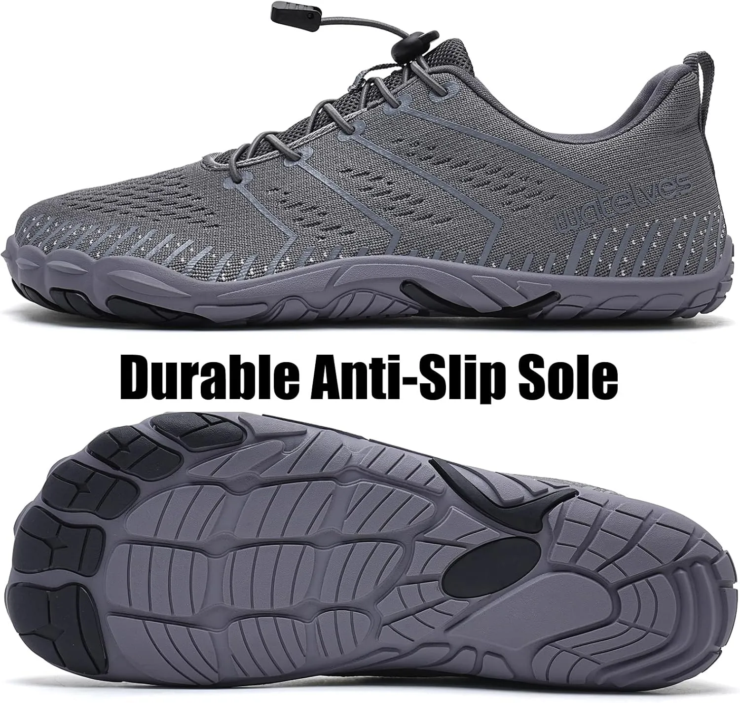 WateLves Barefoot Shoes Women Men Anti Slip Water Shoes Wide Toe Breathable Walking Shoes Minimalist Zero Drop Sneakers for Beach Travel Hiking