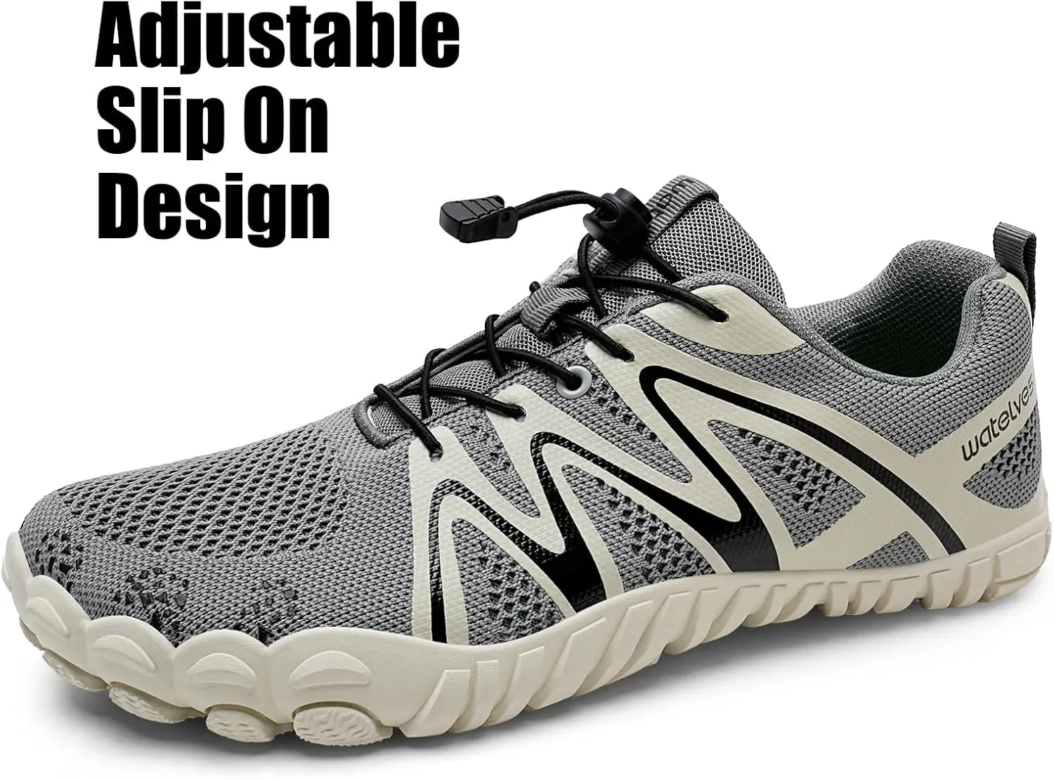 WateLves Barefoot Shoes Women Men Breathable Water Wide Toe Beach Walking Shoes Slip On Minimalist Travel Hiking Sneakers