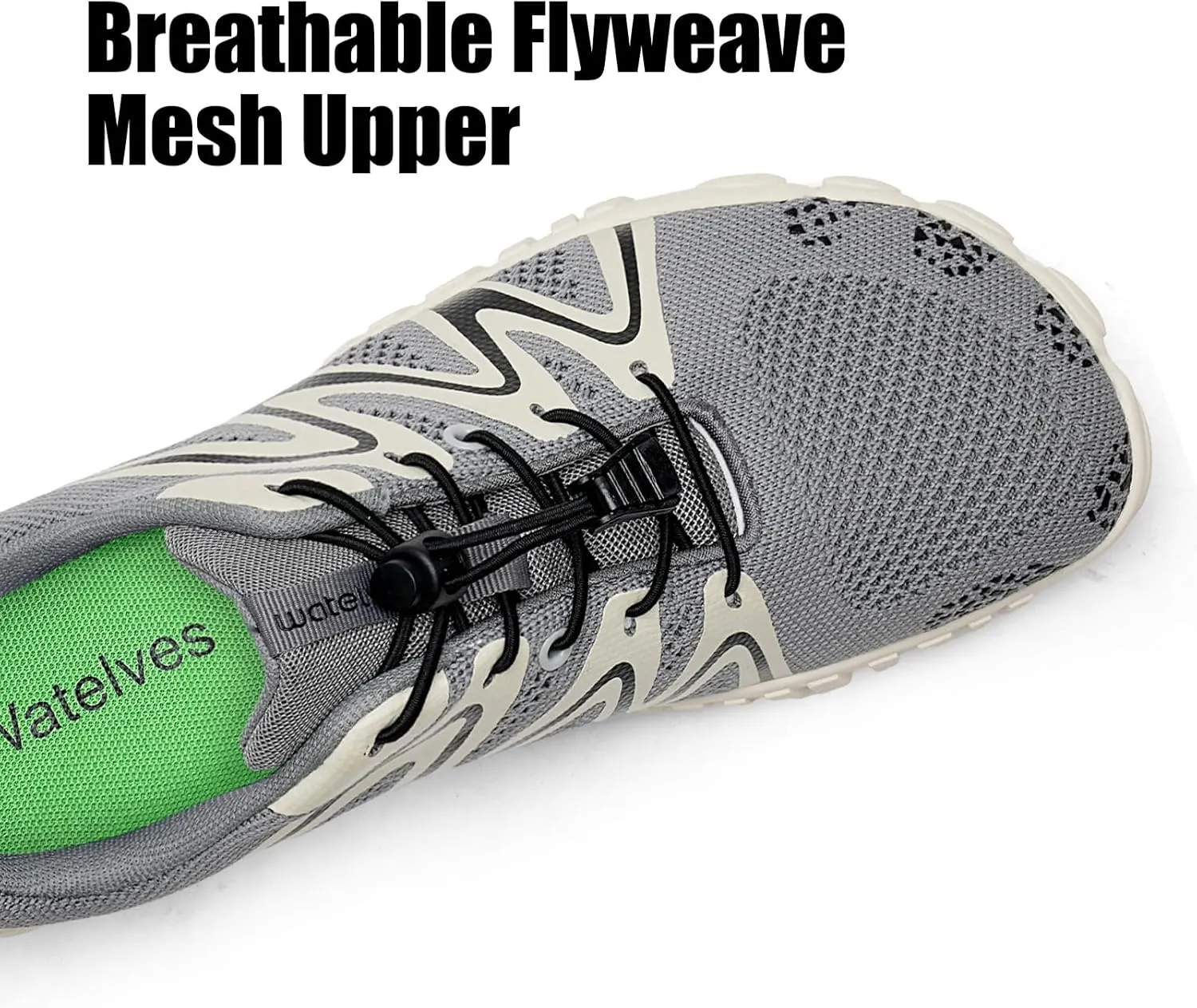 WateLves Barefoot Shoes Women Men Breathable Water Wide Toe Beach Walking Shoes Slip On Minimalist Travel Hiking Sneakers