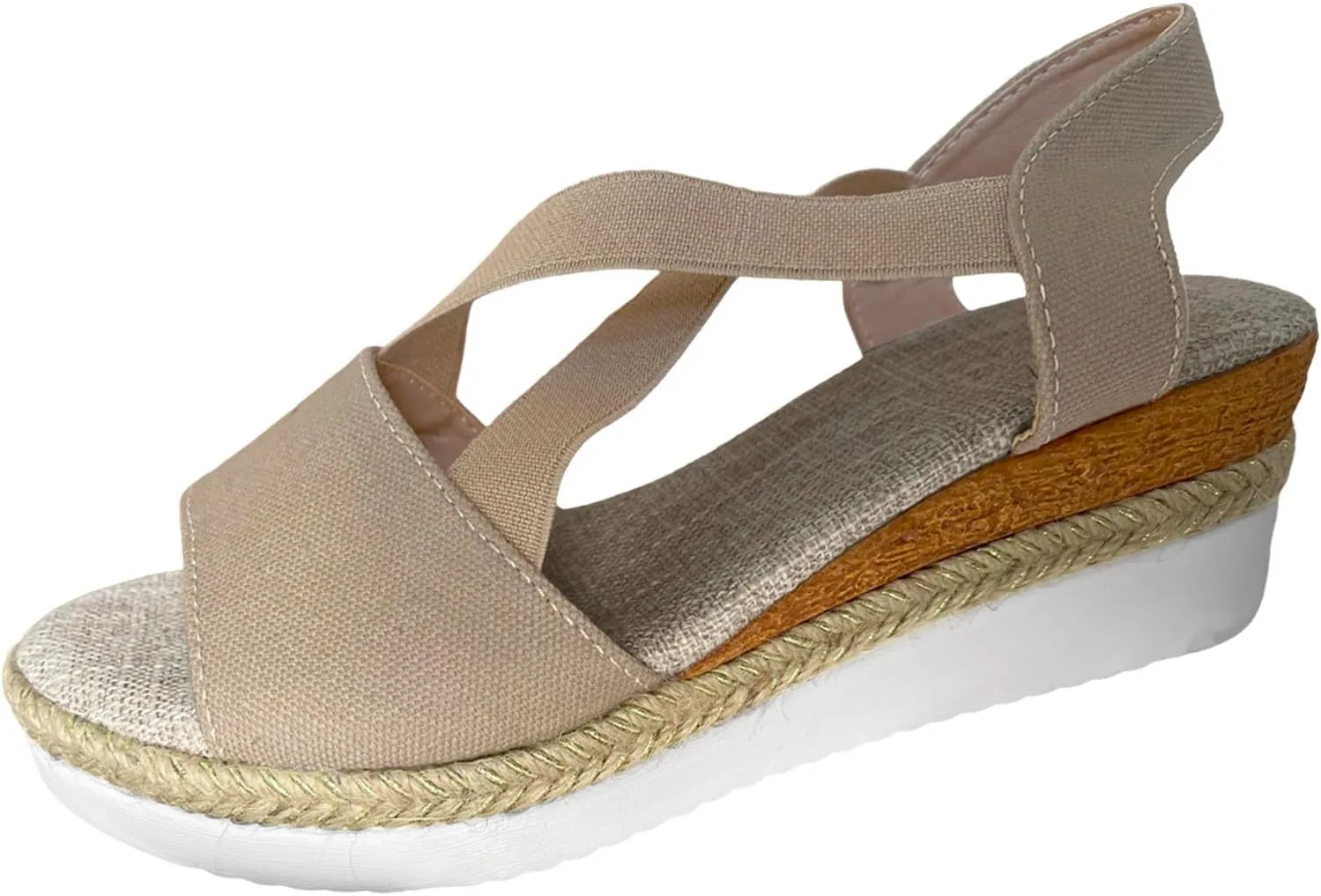 Wedge Sandals for Women Dressy Summer Comfortable Walking Shoes Espadrilles Wedges Sandals Casual Outdoor Beach Sandals
