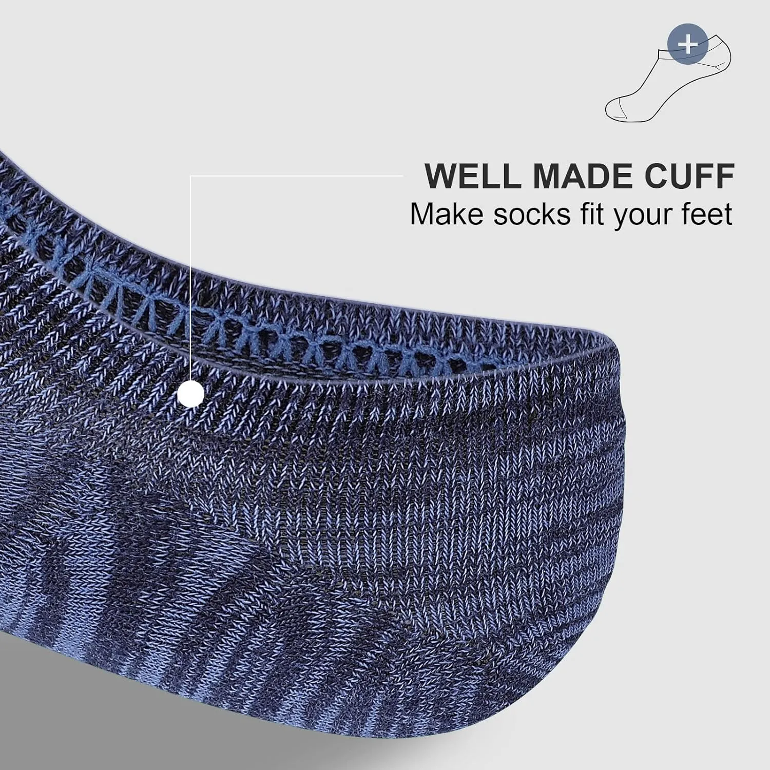 wernies No Show Socks Men, Low Cut Ankle Short Casual Cotton Socks with Non Slip Grips 6-10/11-13