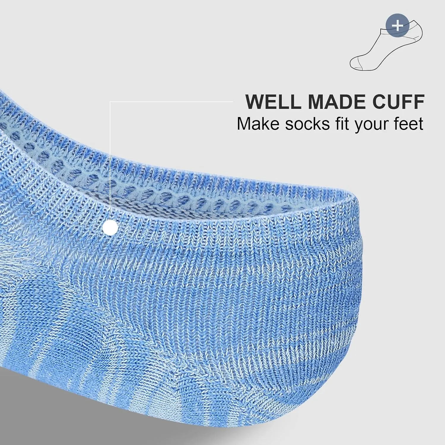 wernies No Show Socks Men, Low Cut Ankle Short Casual Cotton Socks with Non Slip Grips 6-10/11-13