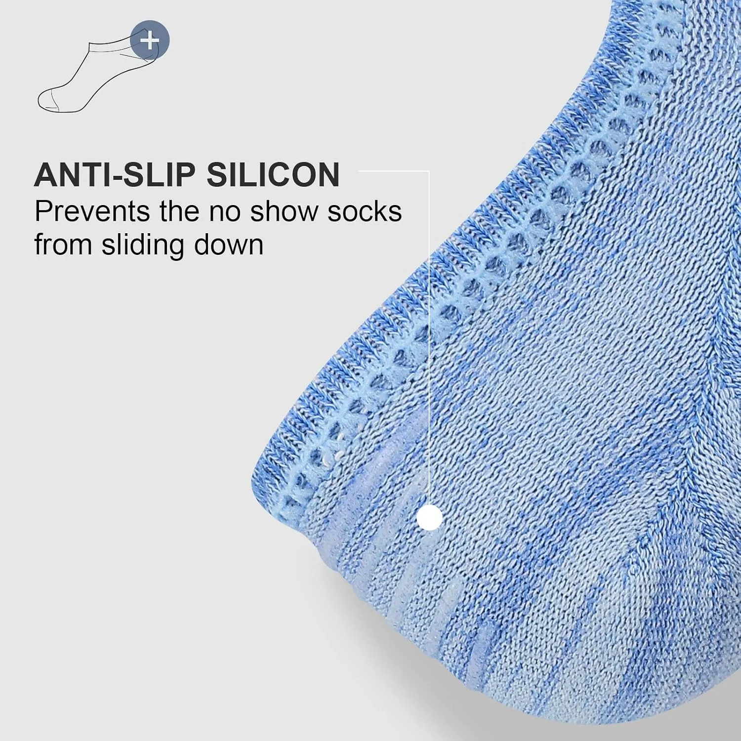wernies No Show Socks Men, Low Cut Ankle Short Casual Cotton Socks with Non Slip Grips 6-10/11-13