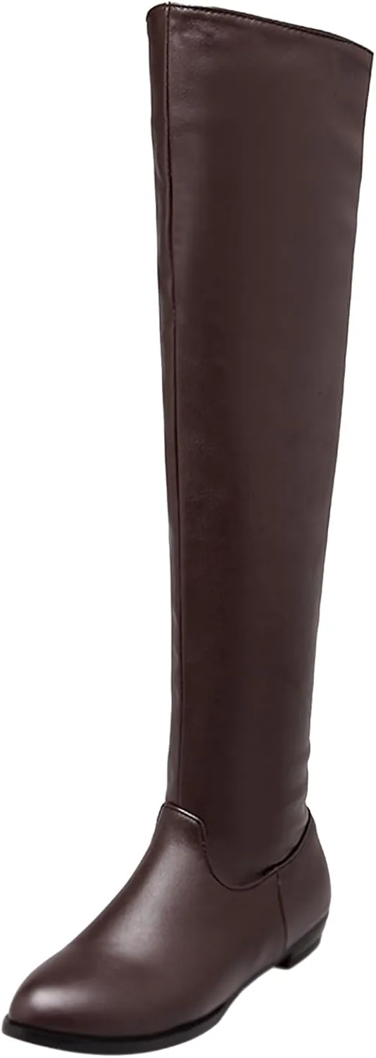 Women Flats Riding Boots Warm Over The Knee Comfort