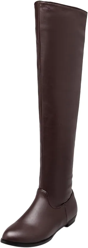 Women Flats Riding Boots Warm Over The Knee Comfort