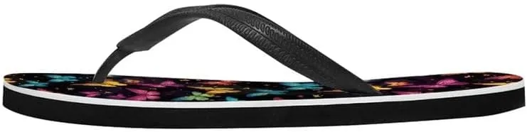Women Geometry Flip Flop Sandal, Butterfly Sunflower Lightweight Thong Sandals Comfort Summer Beach Slippers