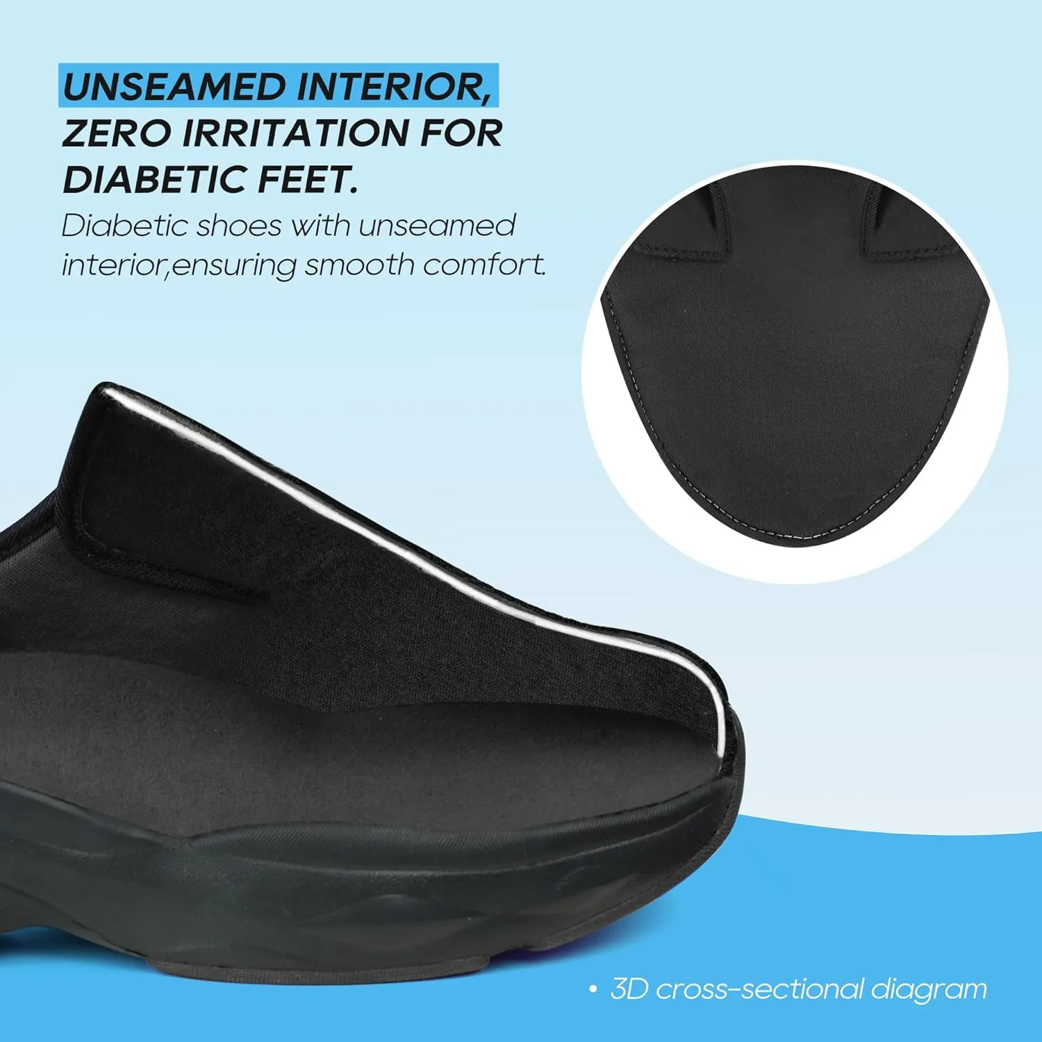 Women Orthopedic Diabetic Walking Sneakers Swollen Feet Shoes